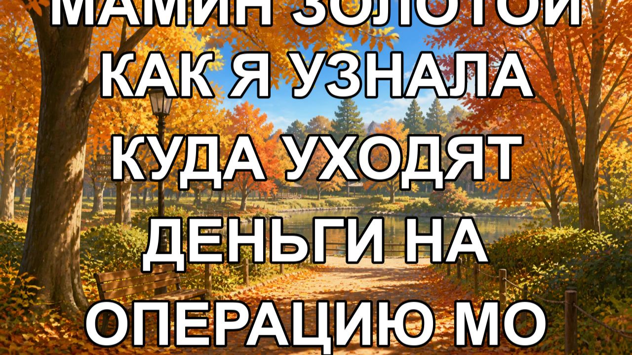 мамин золотой как я узнала куда уходят деньги на операцию мо