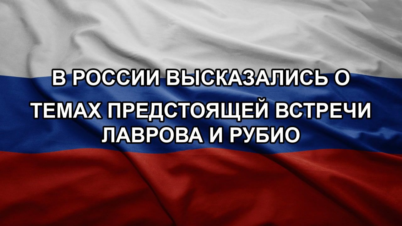 В России высказались о темах предстоящей встречи Лаврова и Рубио