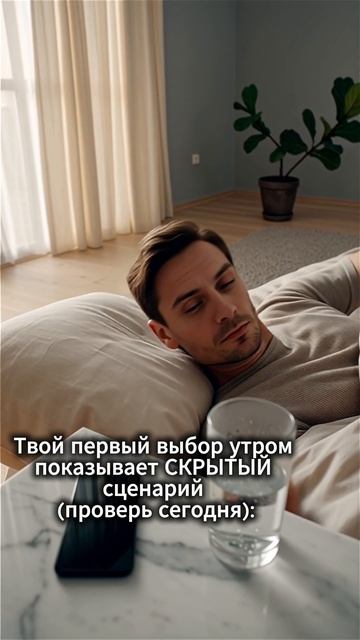 Твой первый выбор утром показывает скрытый сценари