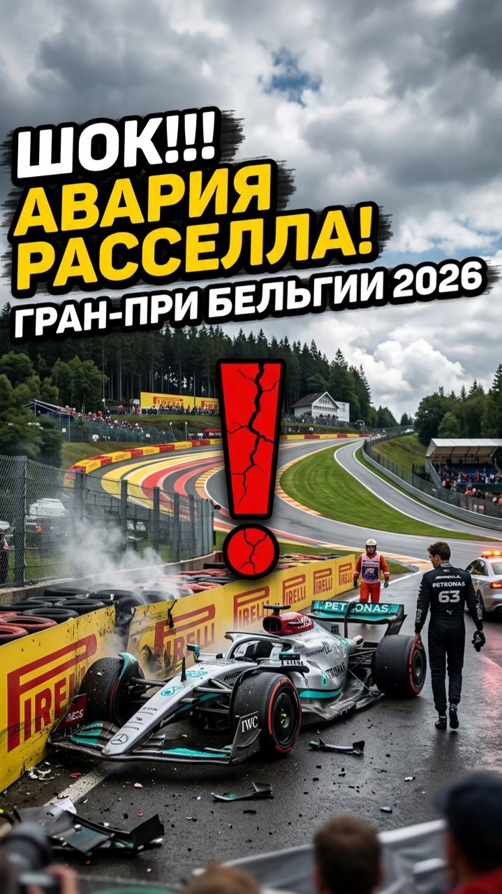 Авария Джорджа Расселла на Гран-при Бельгии | Formula 1 | Лучший момент гонки