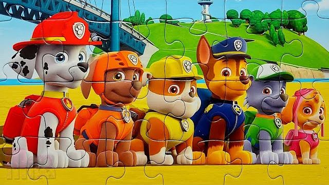 Лучшие щенки спасатели - собираем пазл для детей Paw Patrol Щенячий патруль