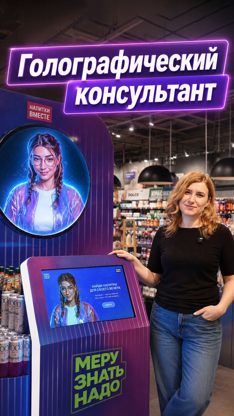 Голографический консультант в «Перекрестке»