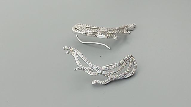 Серьги, Медуза (Цв: Родирование, кристаллы) 
