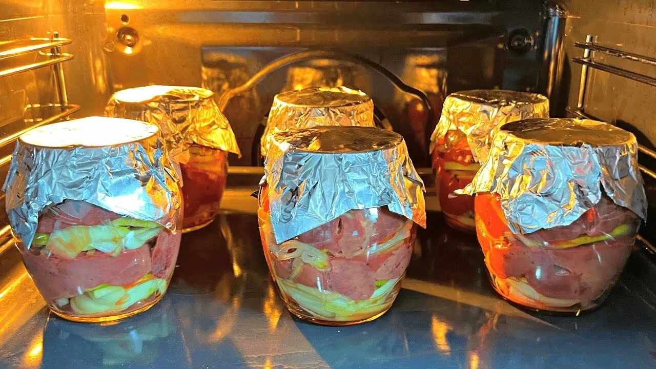КУРИНАЯ ПЕЧЕНЬ С ЯБЛОКАМИ В БАНКЕ