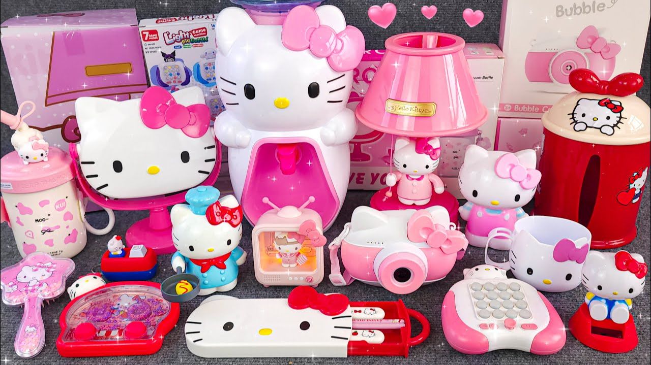 Игровой набор Hello Kitty. Распаковка и Обзор ярких игрушек! Мультики для детей смотреть!