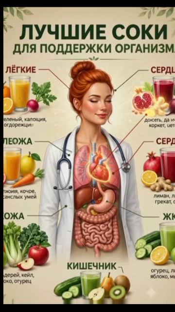 Лучшие соки для поддержания организма.