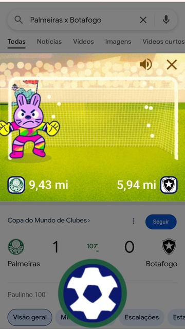 44 - Palmeiras x Botafogo - Partida 6-8 - Mini Cup Google Copa do Mundo de Clubes