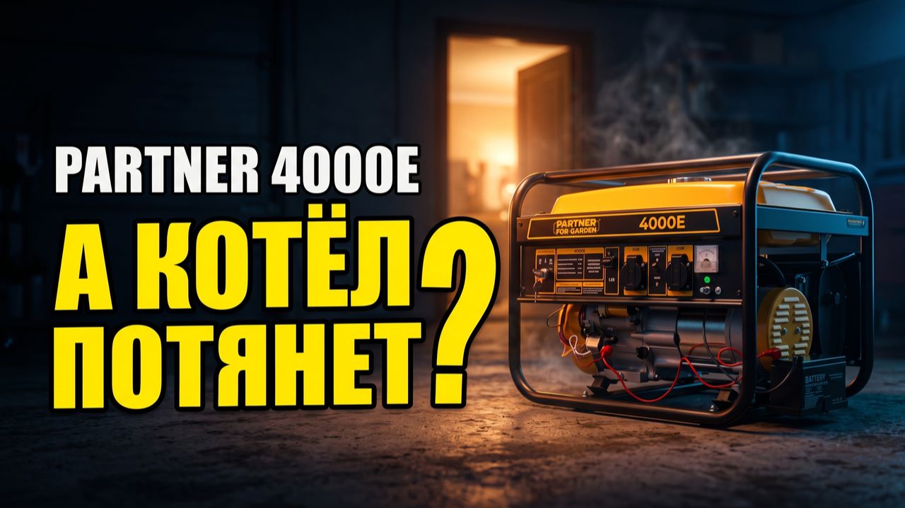 Генератор Partner For Garden 4000E: А Котёл Потянет?