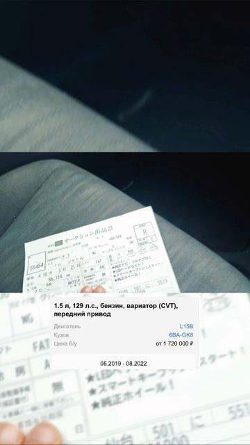 𝗛𝗢𝗡𝗗𝗔 𝗦𝗛𝗨𝗧𝗧𝗟𝗘 𝟮𝟬𝟮𝟭'
⠀
Для клиента из г. Владивосток
⠀
Срок доставки 𝟮𝟱 дней из Японии до получении а