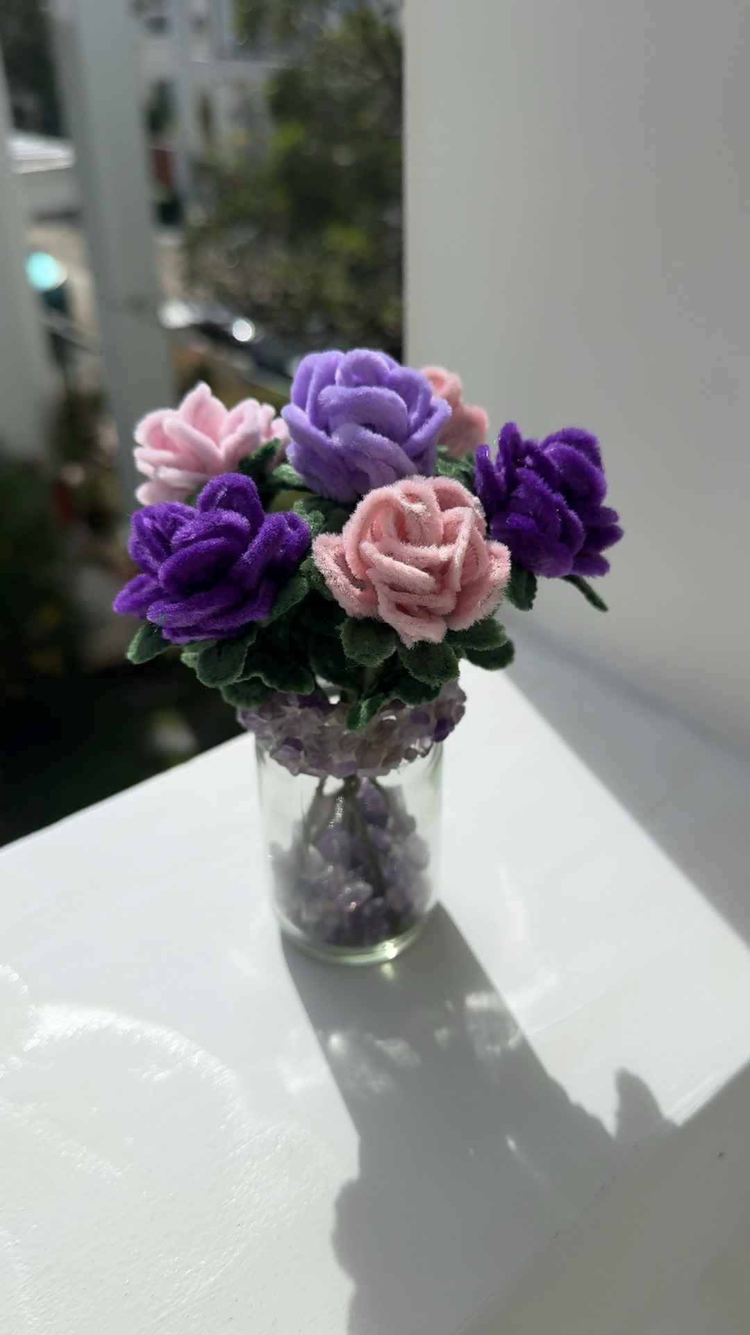 Милые розы 🌹 из пушистой проволоки 🌹