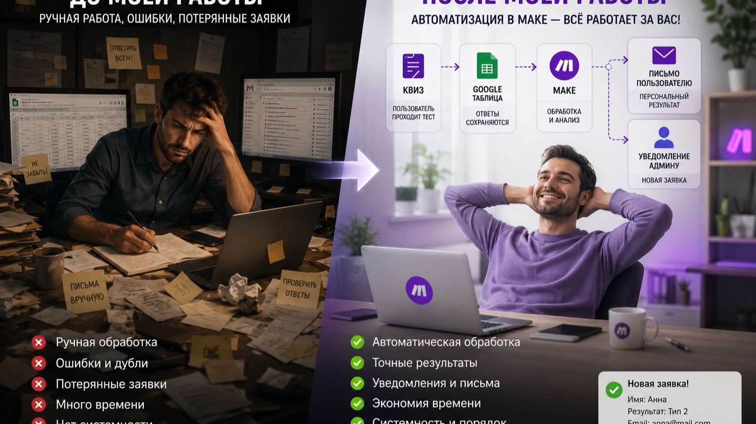 Автоматизация в make работа 1