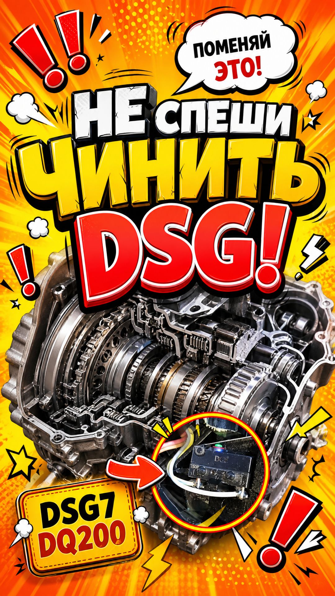 Ошибка DSG: Меняем ремкомплект селектора своими руками. VAG DSG DQ200