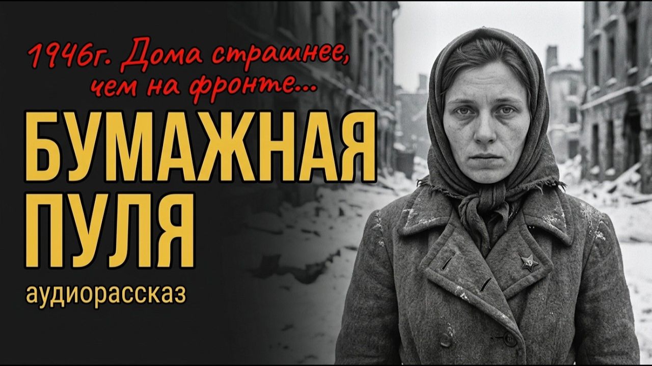 БУМАЖНАЯ ПУЛЯ 1946г На войне она не дрогнула но дома её СЛОМАЛИ