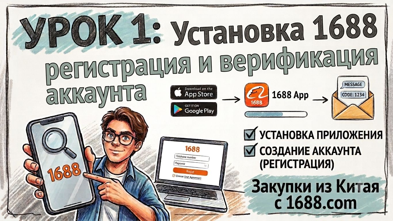 Установка 1688.com и регистрация аккаунта. Урок 1 по закупкам на китайском Alibaba