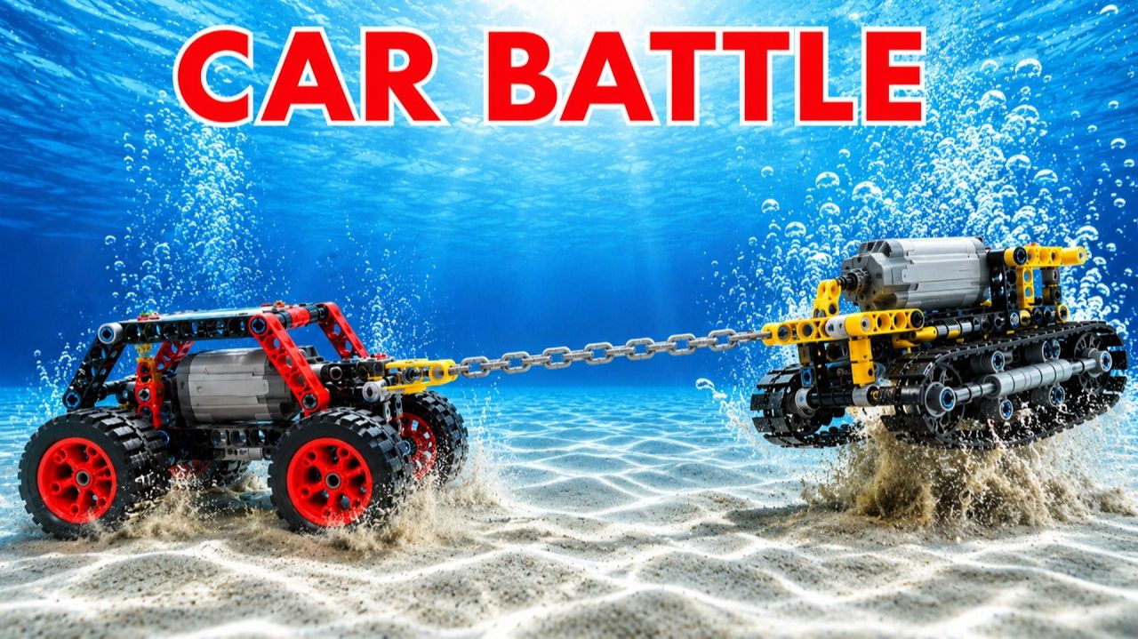 Экстремальное испытание LEGO Cars Battle Underwater: Кто победит?