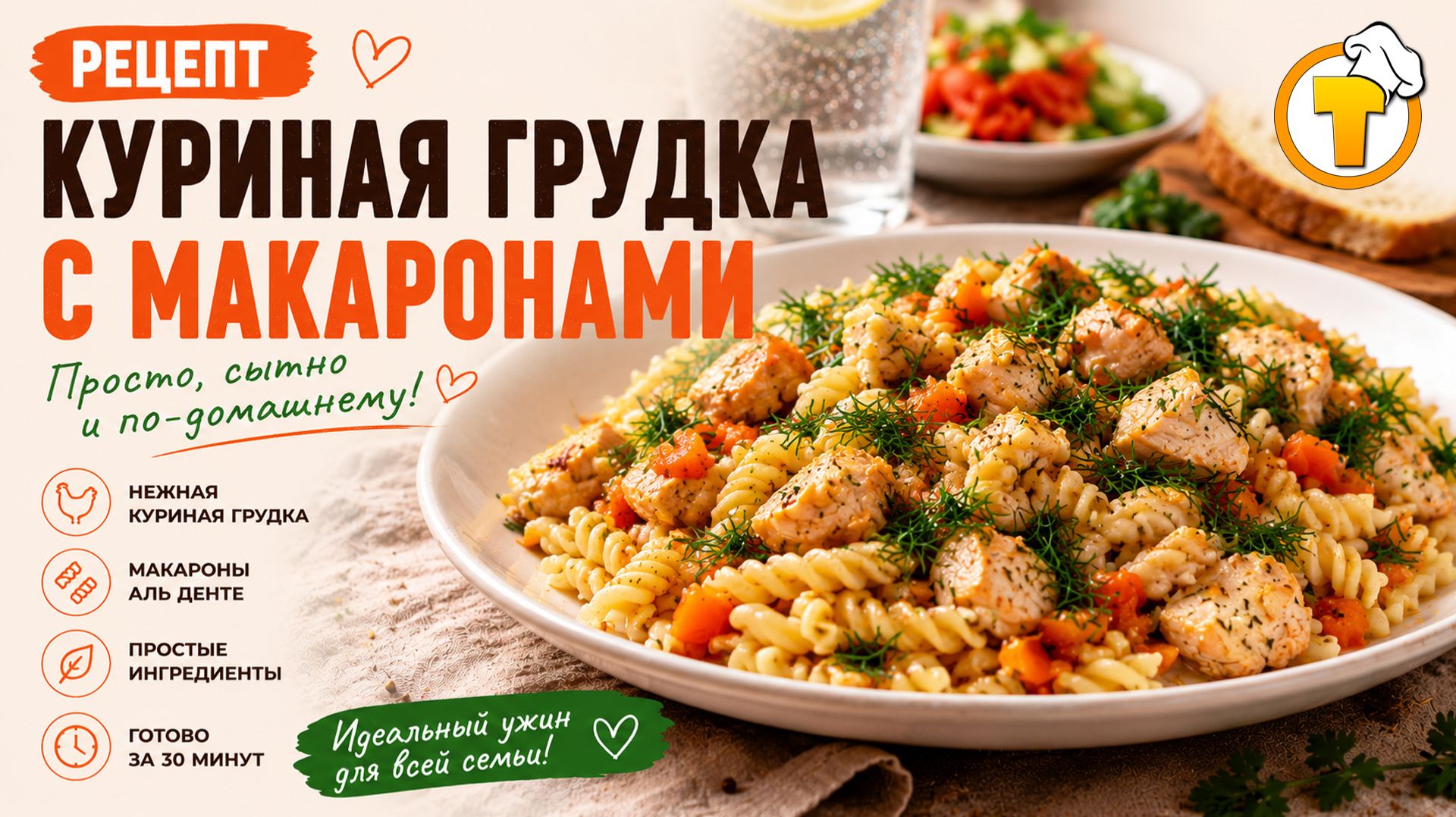 Куриная грудка с помидорами и макаронами  сочное мясо ароматный соус быстрый ужин