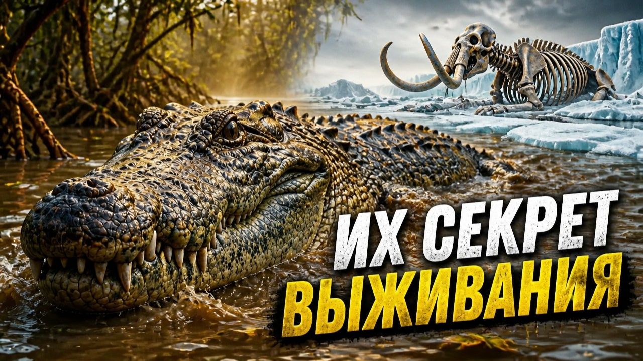 Как крокодилы выжили там где мамонты и саблезубые тигры погибли?