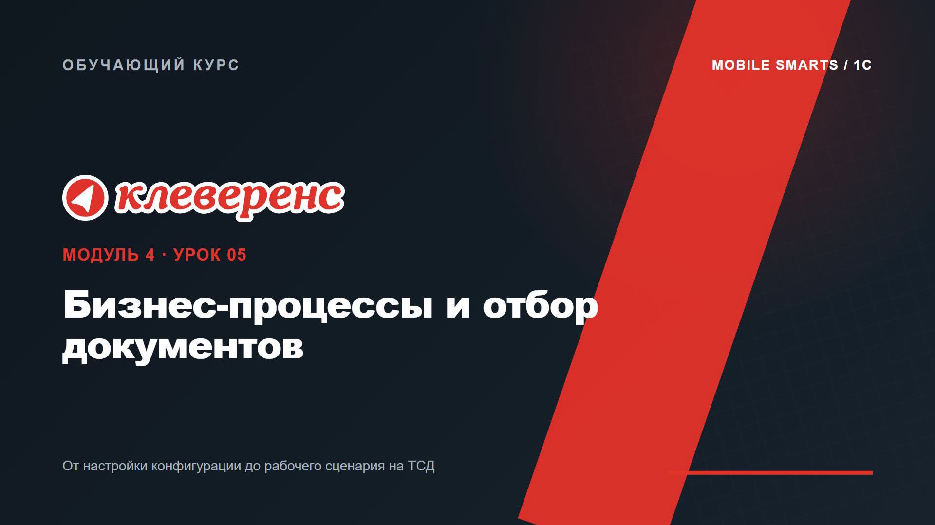 M4-05 | Бизнес-процессы и отбор документов | Mobile SMARTS
