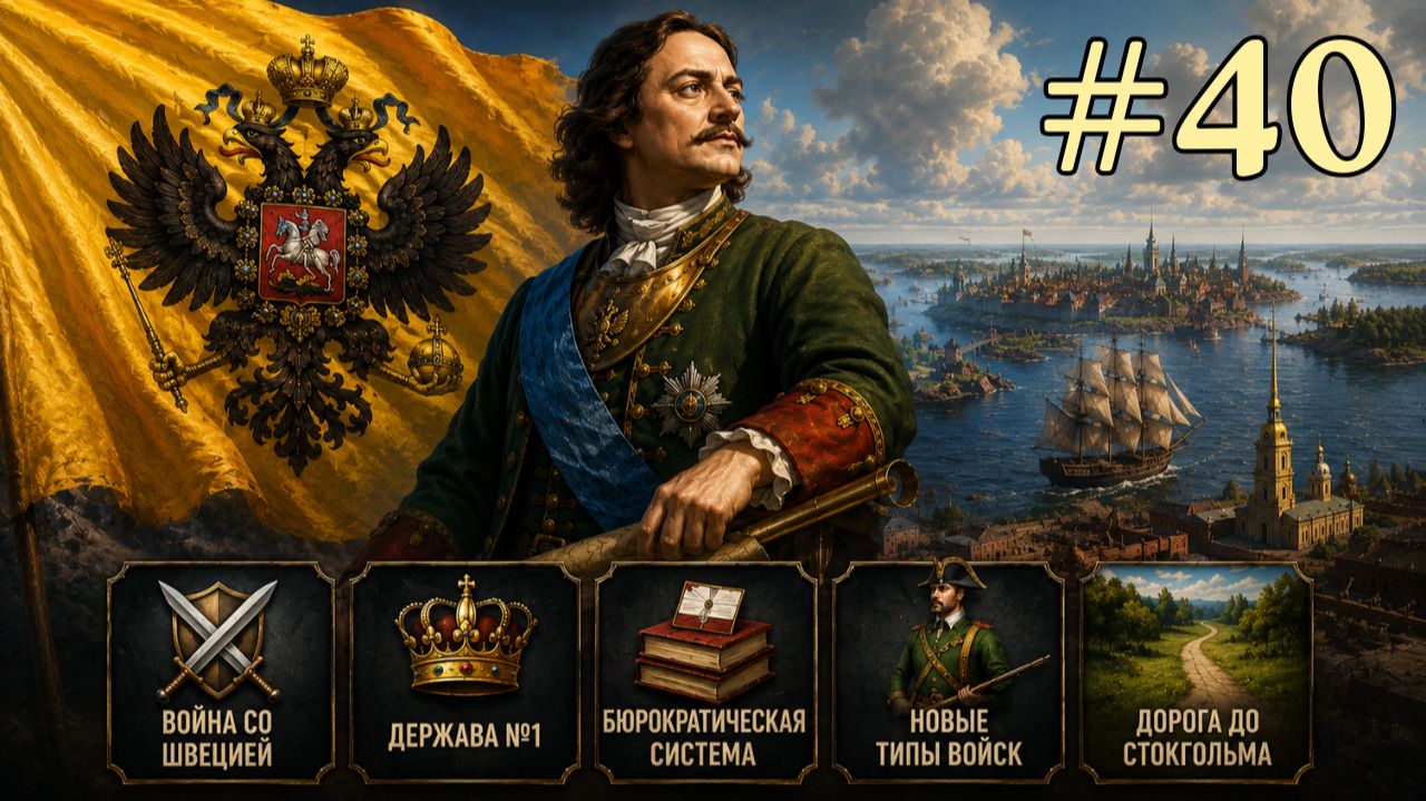 EU5 Россия - Новый патч 1.3 | Взятие Стокгольма и Санкт-Петербург [Europa Universalis V]