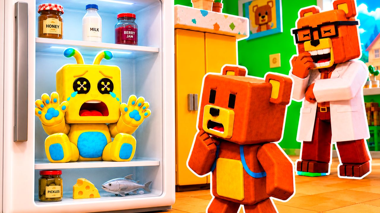 ШИКА ЗАСТРЯЛА В ХОЛОДИЛЬНИКЕ в СУПЕР МИШКА! Super Bear Adventure