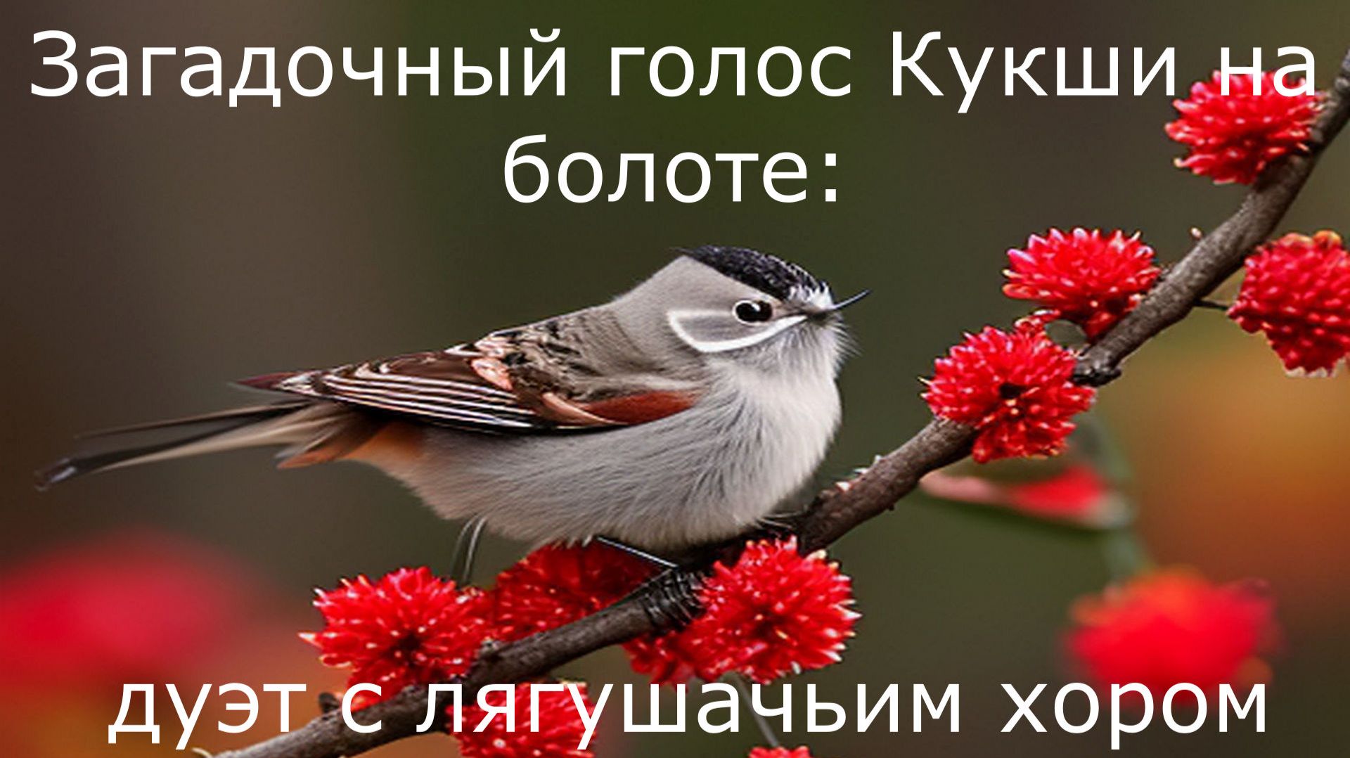 Загадочный голос кукши на болоте: дуэт с лягушачьим хором