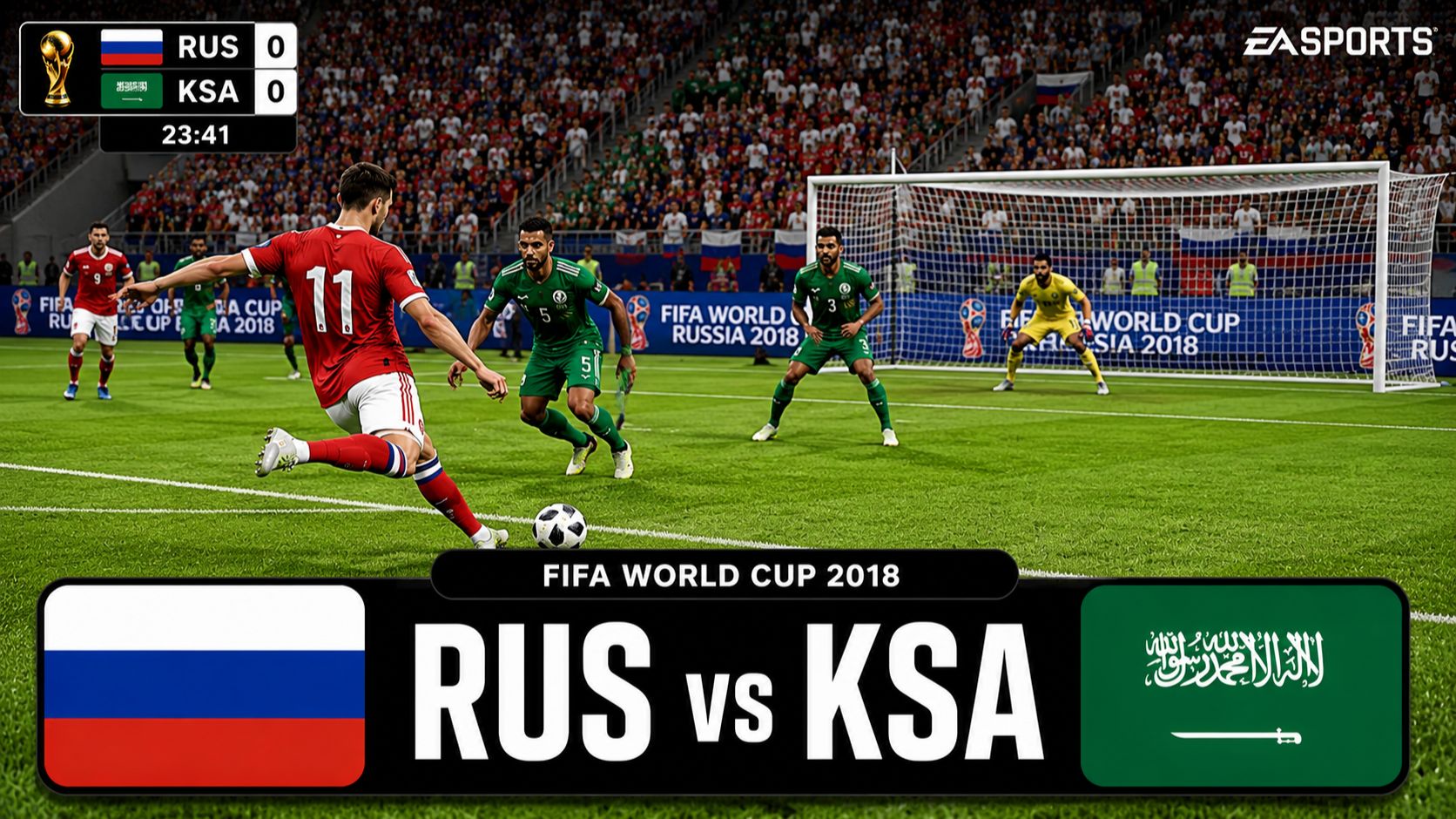 Россия — Саудовская Аравия | FIFA World Cup 2018 | WC18 Football Match |FIFA 18 Gameplay