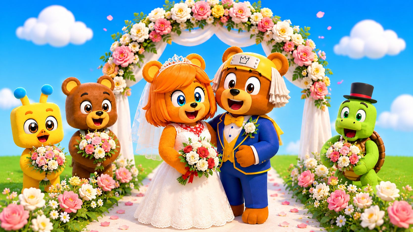 😍 МЫ УСТРОИЛИ СВАДЬБУ ИГРЕ В СУПЕР МИШКА SUPER BEAR ADVENTURE