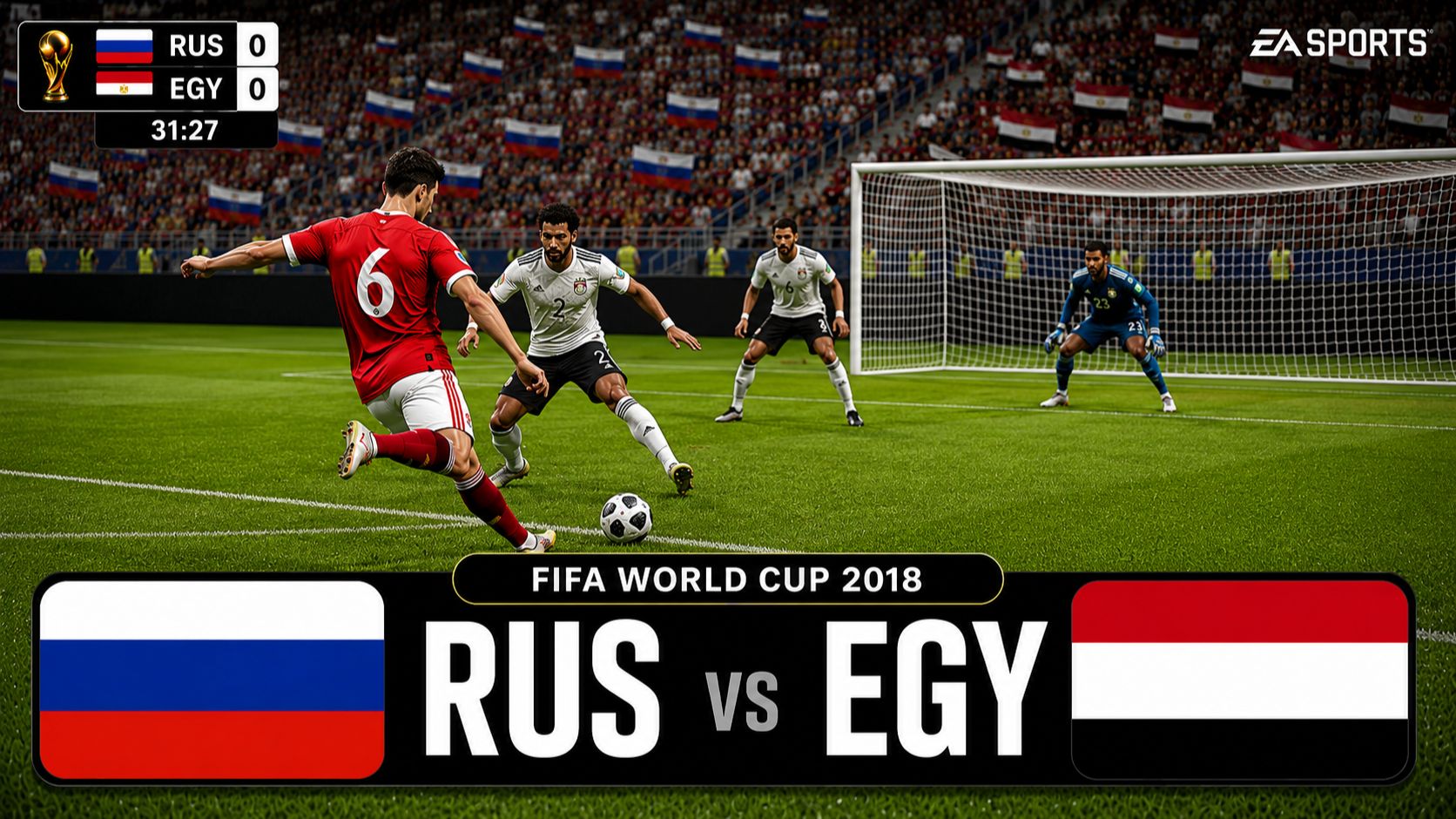 Россия — Египет | FIFA World Cup 2018 | WC18 Football Match | FIFA 18 Gameplay