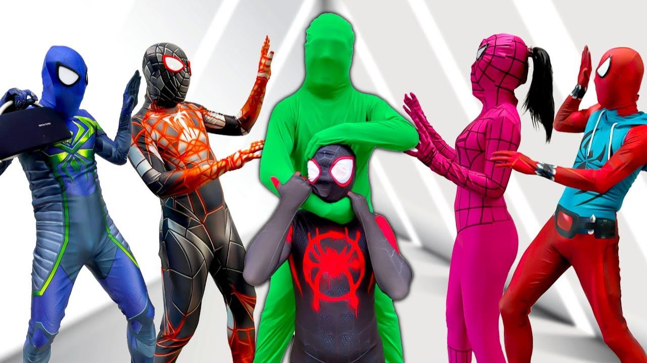 История Супергероя: Человек-паук против страшного зеленого человека. Spider-man Team Vs. Bad Guy