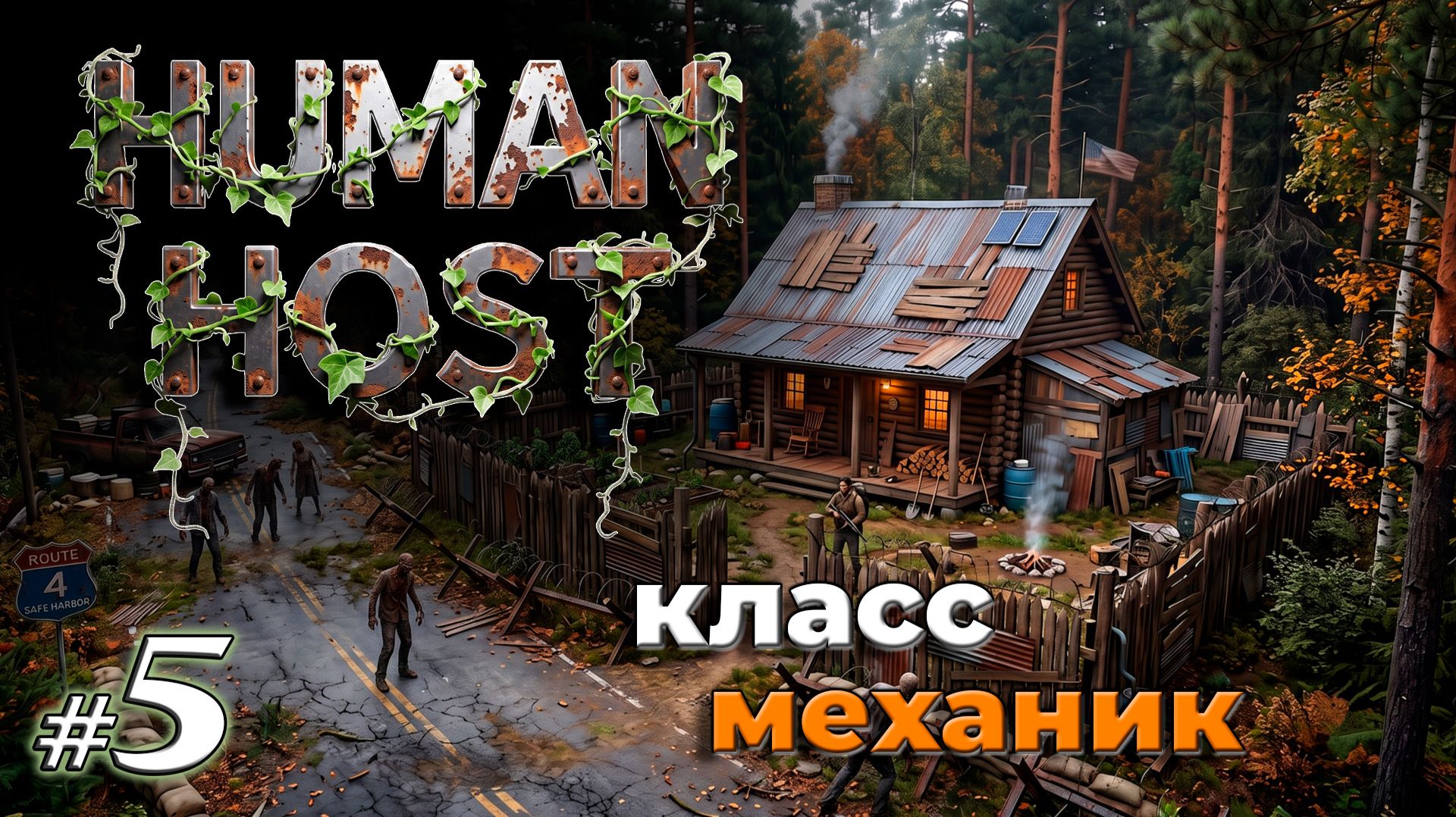 Огребаю по щам зомби разбирают авто | Human Host | Выживание