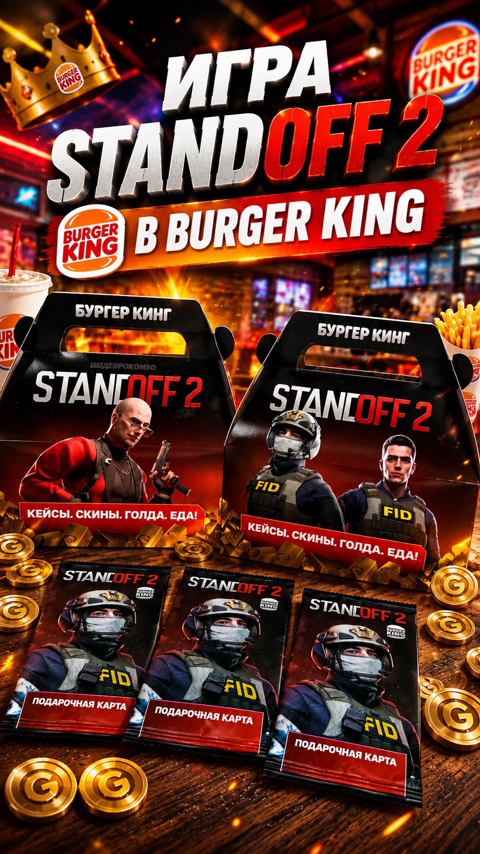 Промокоды для подписчиков Stand Off 2 в  #бургеркинг  @burgerking