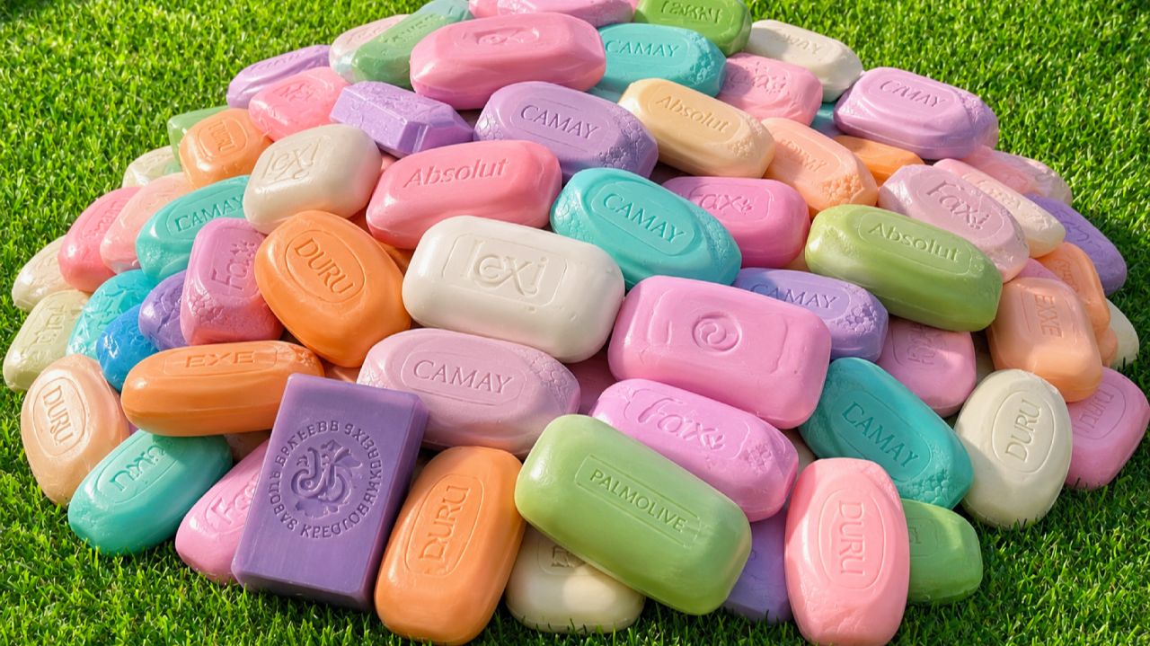 Удовольствие на 5 минут: РАСПАКОВКА РАЗЛИЧНЫХ РАЗНОЦВЕТНЫХ МЫЛ - АСМР #8