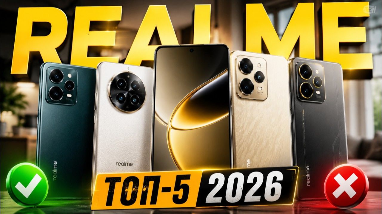 ТОП-5 смартфонов Realme 2026 лучшие модели камеры батареи и флагман GT 8 Pro [get-save.com]