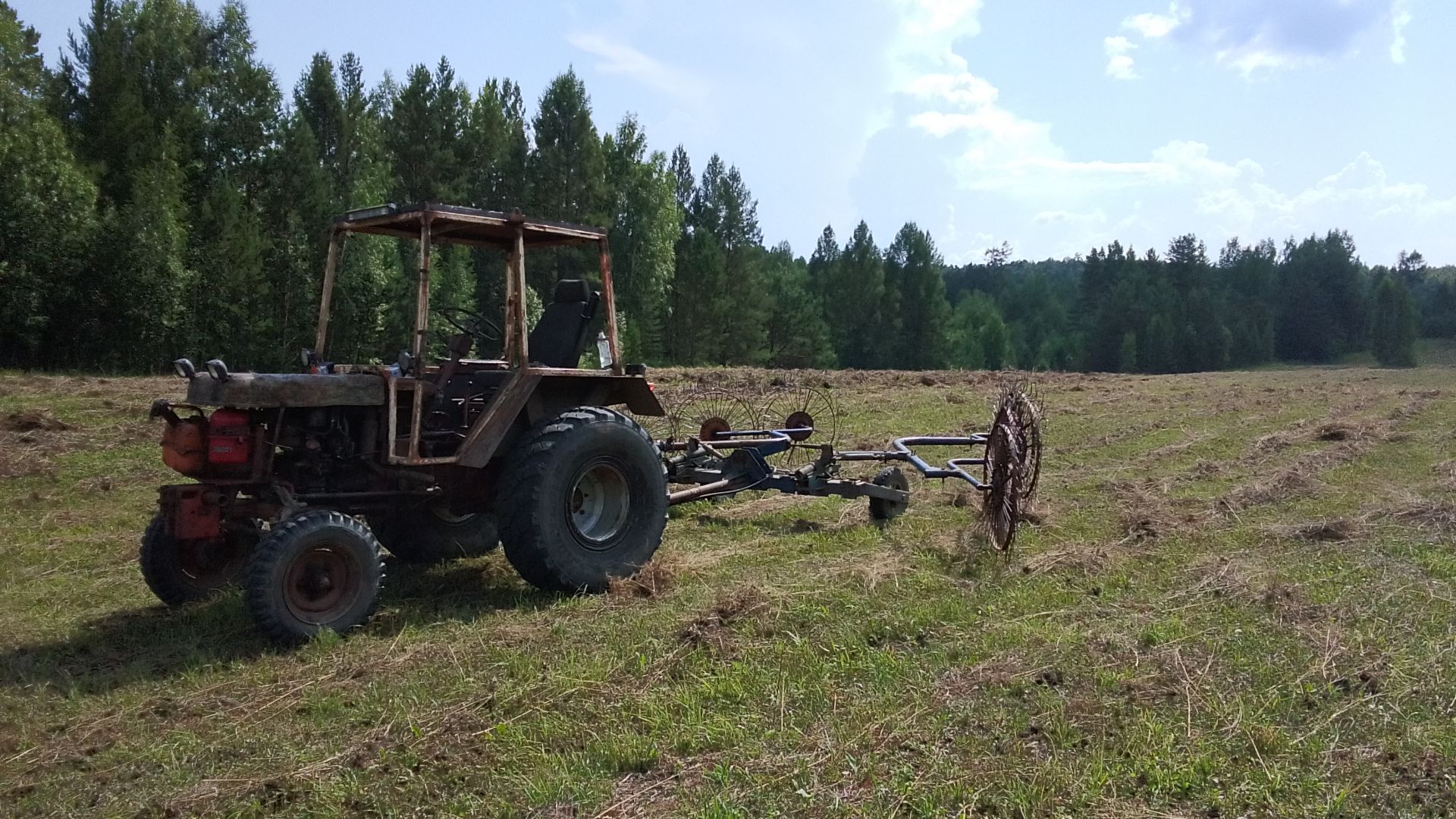 Приехал сгребать , а пришлось ворошить сено после очередного дождя. Почему нет сена на сенокосе.