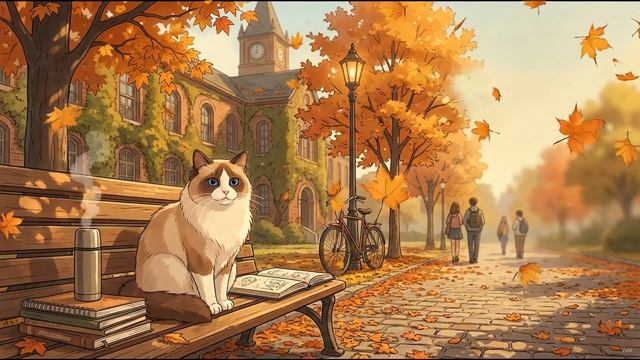 Котик в школьном дворе LoFI HipHop For Relax