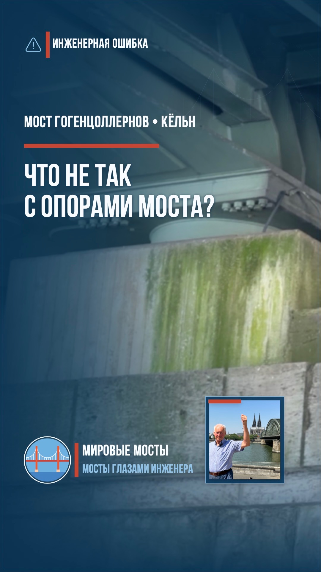 Почему опоры моста Гогенцоллернов покрылись мхом — и опасно ли это?