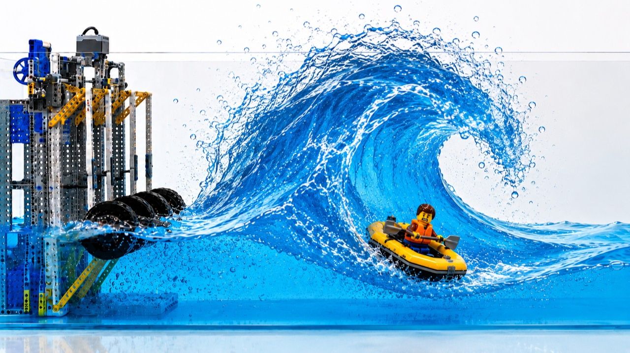 Экстремальный вызов LEGO Wave - машины против лодок