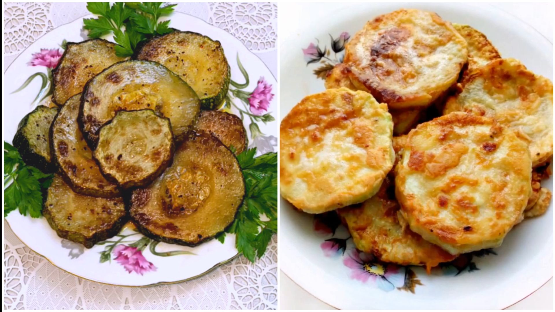 Жареные КАБАЧКИ (два рецепта) без муки и в кляре! Вкусно и полезно!