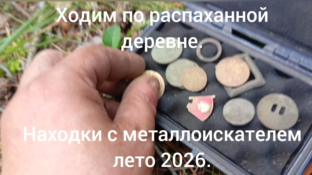 Ходим по распаханной деревне с металлоискателями.