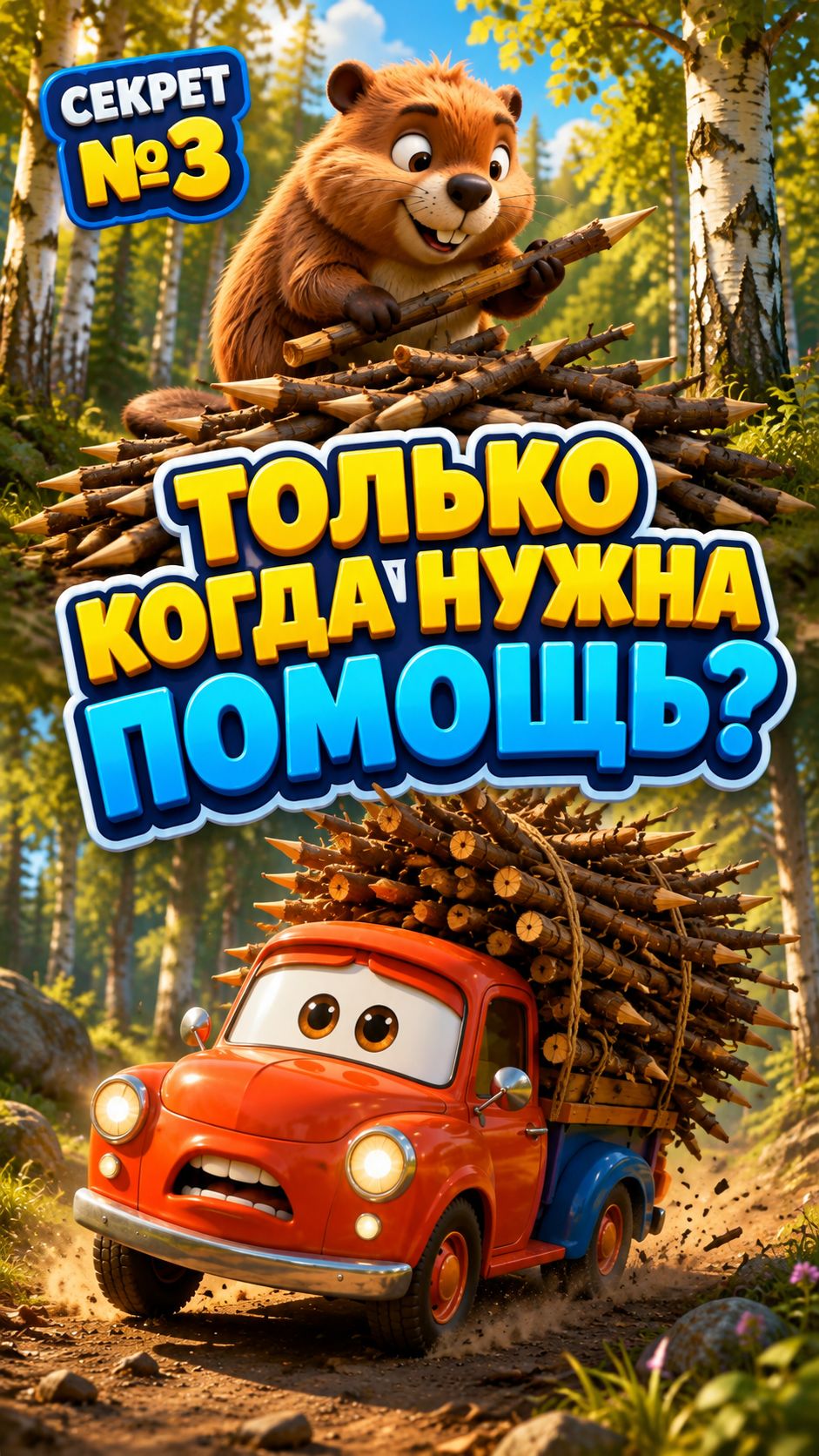 Бобрёнок приходит только тогда, когда ему нужна помощь?