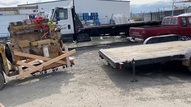 Забрали моторы из мастерской и будем устанавливать Двигатель Caterpillar 6NZ Kenworth W900L Часть2
