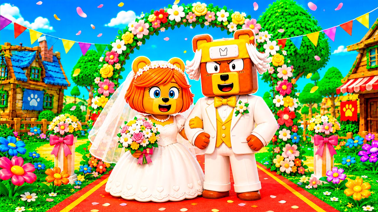 СВАДЬБА МЕДВЕДЕЙ ПЧЕЛОВОДА и НЭСТИ в СУПЕР МИШКА! Super Bear Adventure