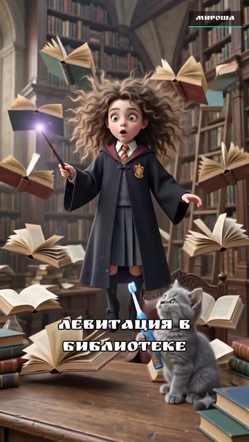 Подняла в воздух себя и всю библиотеку