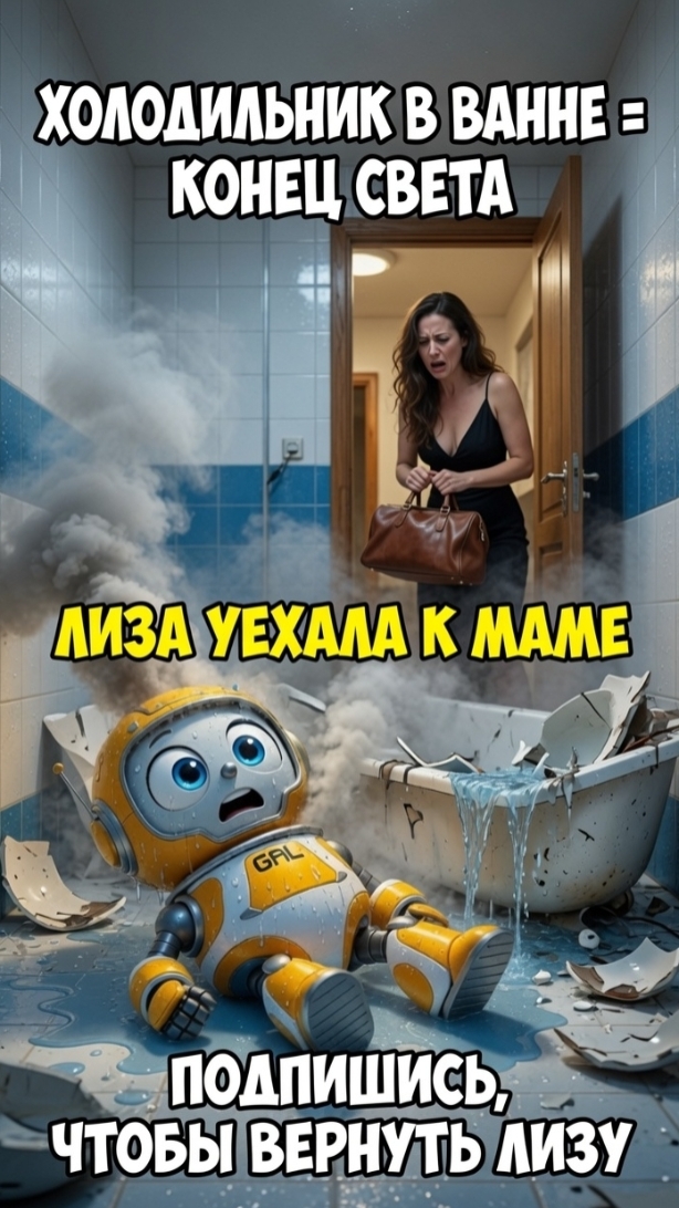 🧊 БИП УТОПИЛ ХОЛОДИЛЬНИК В ВАННЕ! Смешной финал саги | Юмор, приколы, вирусное видео 2026  #Shorts