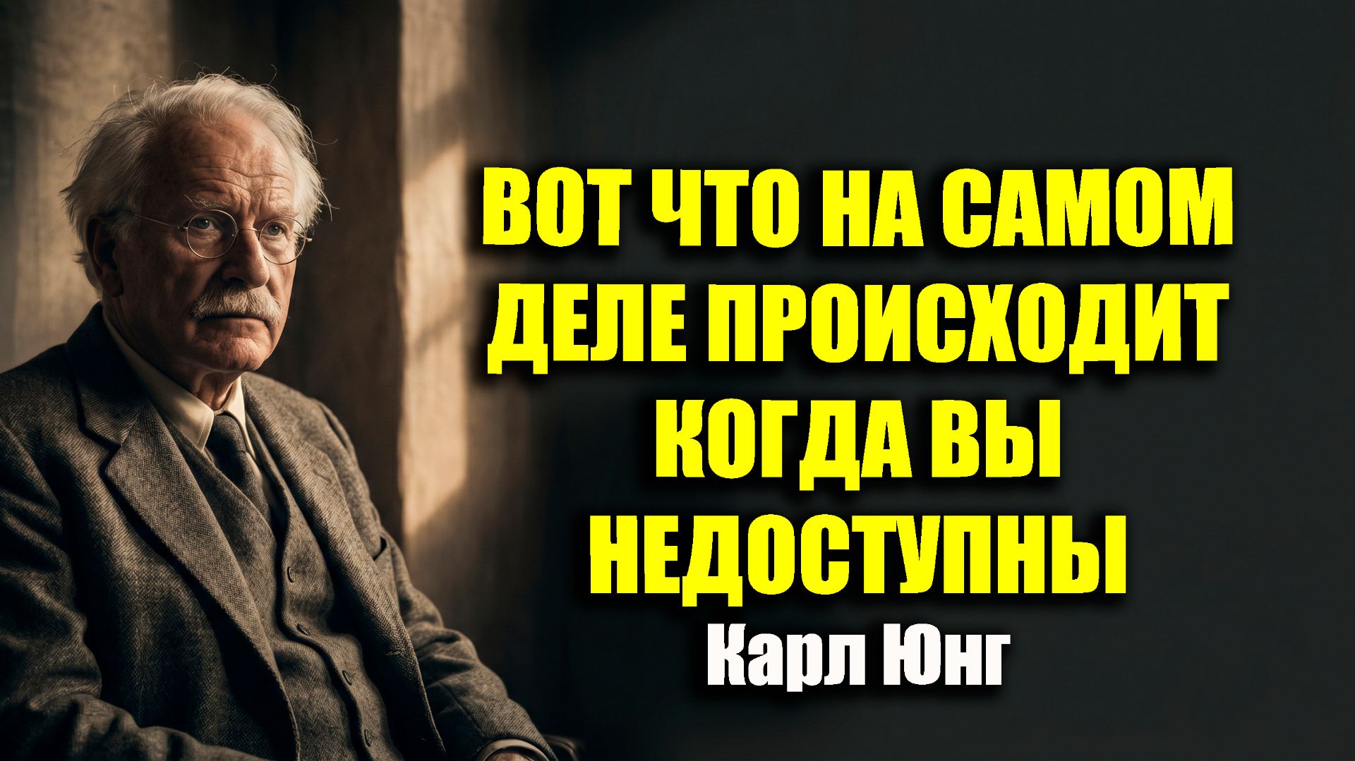 ЧТО ПРОИСХОДИТ КОГДА ВЫ СТАНОВИТЕСЬ НЕДОСТУПНЫМ!  Карл Юнг.