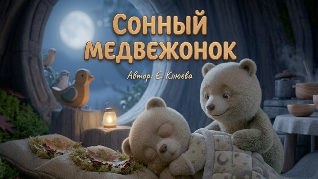 Сонный медвежонок