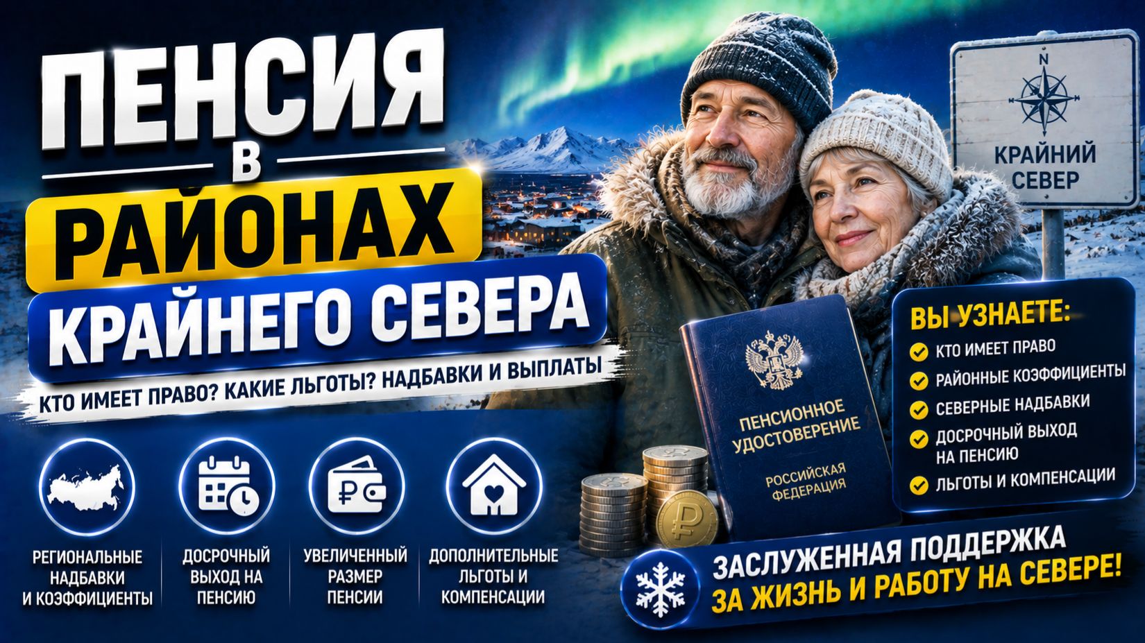 Пенсия в районах Крайнего Севера