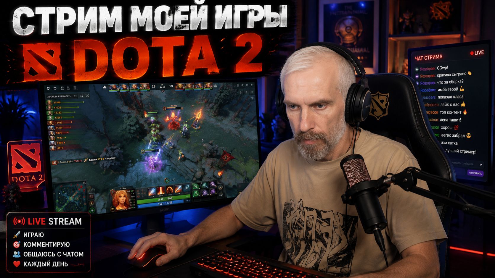 Dota 2 — Полный стрим.