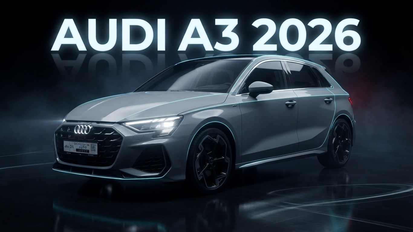 Новая Audi A3 2026 в сером цвете — стильный премиум на каждый день