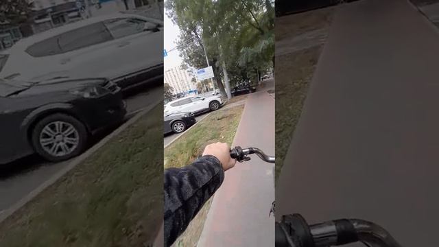 Еду на Электровелике по велодоржке по Краснодару
